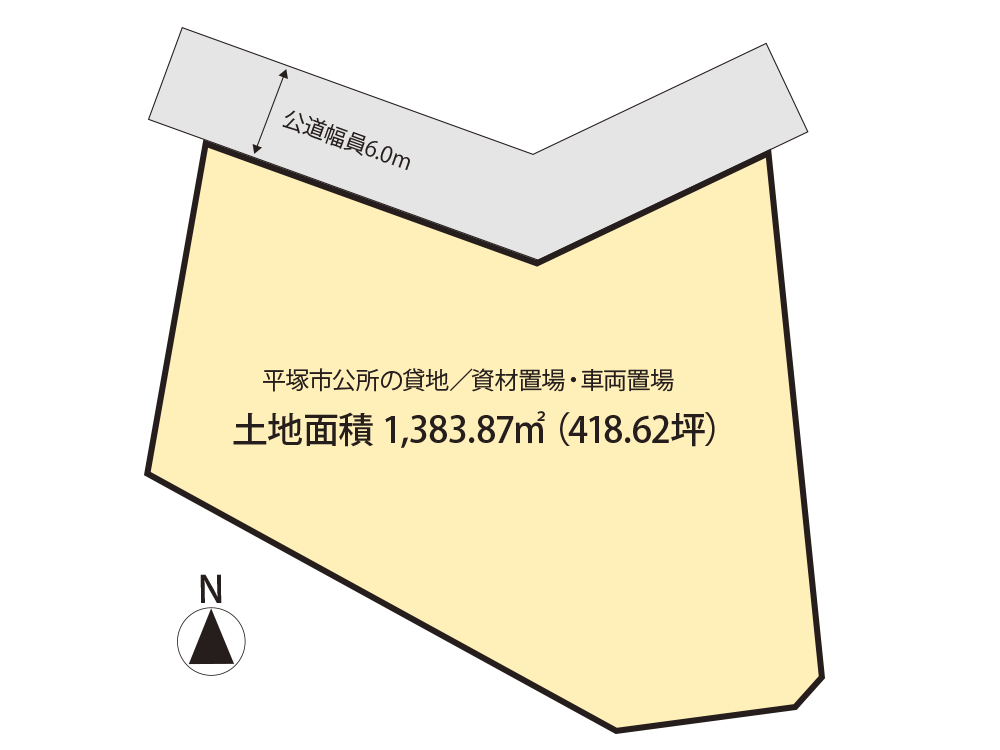 平塚市公所の貸地