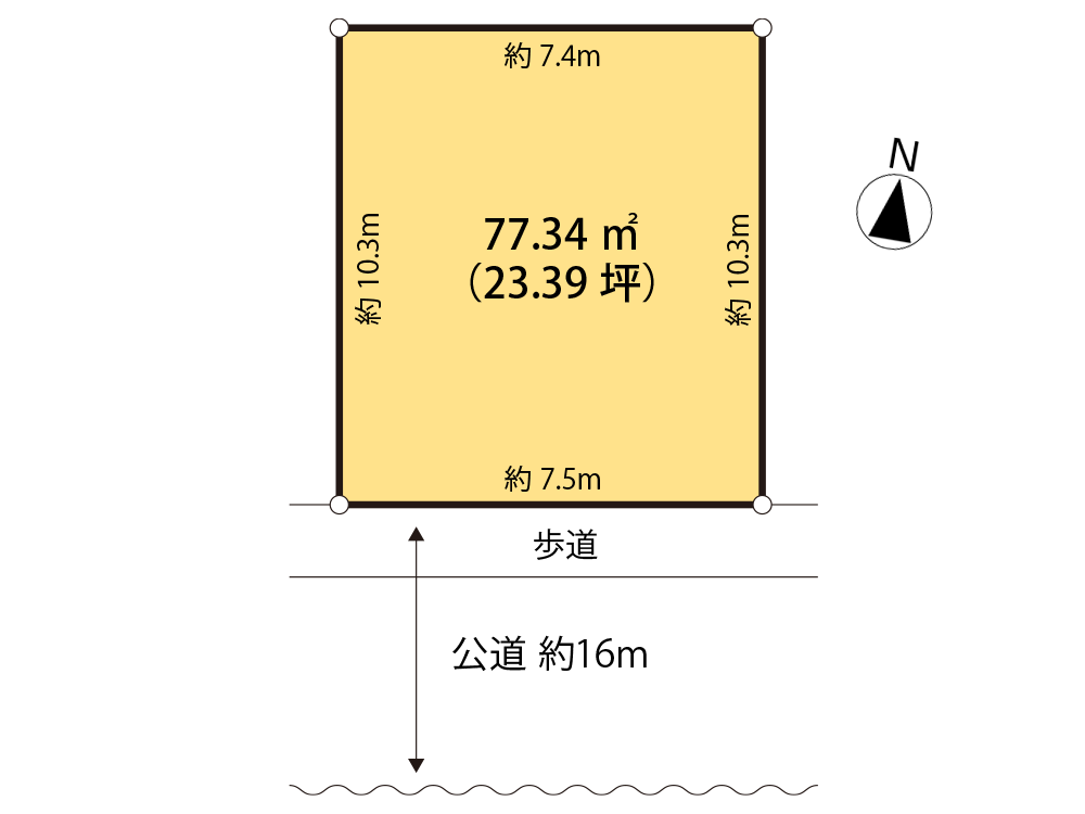 平塚市新町の土地／区画図